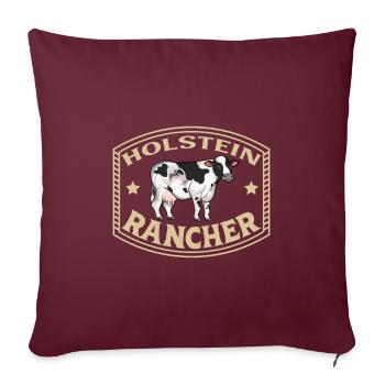Holstein-Friesian Rind - Holstein Rancher - Sofakissenbezug 45 x 45 cm - Burgunderrot - Vorne