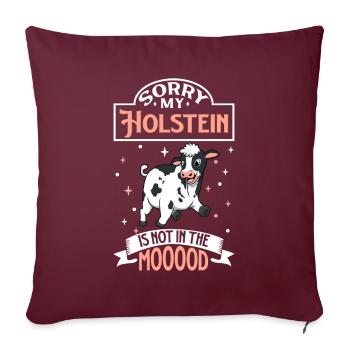 Not in the mood - Holstein - Sofakissenbezug 45 x 45 cm - Burgunderrot - Vorne