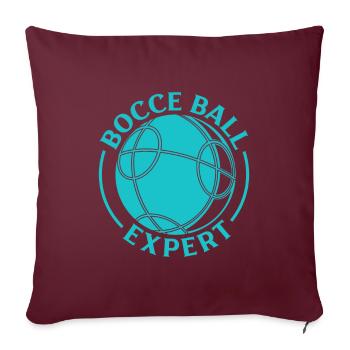 Experte Balle - Boccia - Housse de coussin décorative 45 x 45 cm - bordeaux - Devant