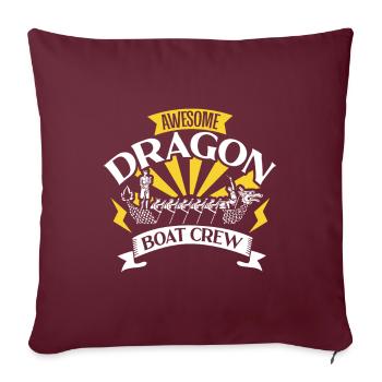 Fantastische Drachenboot Crew - Sofakissenbezug 45 x 45 cm - Burgunderrot - Vorne