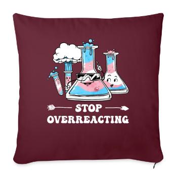Enseignante en sciences transgenres - Housse de coussin décorative 45 x 45 cm - bordeaux - Devant