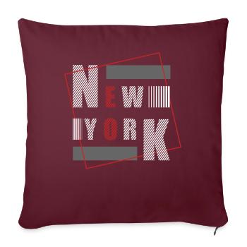 New York USA Amérique Voyage New York Empire Stater - Housse de coussin décorative 45 x 45 cm - bordeaux - Devant