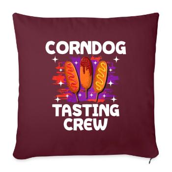 Corn Dog Food Love Cadeau - Housse de coussin décorative 45 x 45 cm - bordeaux - Devant