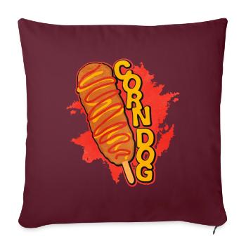 Chien de maïs - Housse de coussin décorative 45 x 45 cm - bordeaux - Devant