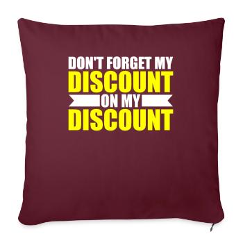 Rentner Rente Dont Forget My Discount - Sofakissenbezug 45 x 45 cm - Burgunderrot - Vorne