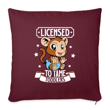 Tamer pour tout-petits - Baby-sitter - Housse de coussin décorative 45 x 45 cm - bordeaux - Devant