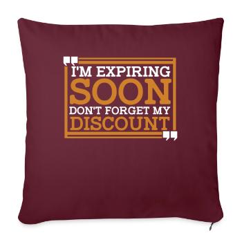 Rentner Rente Komisch Dont Forget My Discount - Sofakissenbezug 45 x 45 cm - Burgunderrot - Vorne