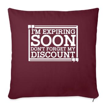 Rentner Rente Lustig Dont Forget My Discount - Sofakissenbezug 45 x 45 cm - Burgunderrot - Vorne