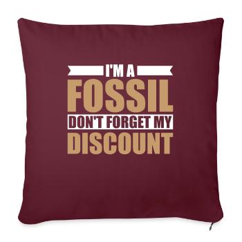 Rentner Rente Dont Forget My Discount - Sofakissenbezug 45 x 45 cm - Burgunderrot - Vorne