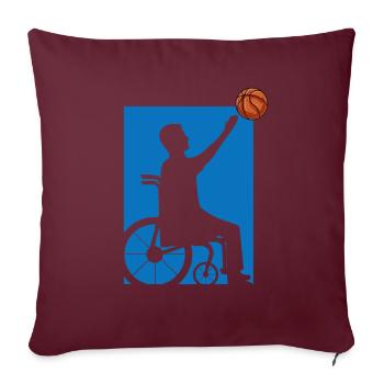 Rollstuhl - Sofakissenbezug 45 x 45 cm - Burgunderrot - Vorne