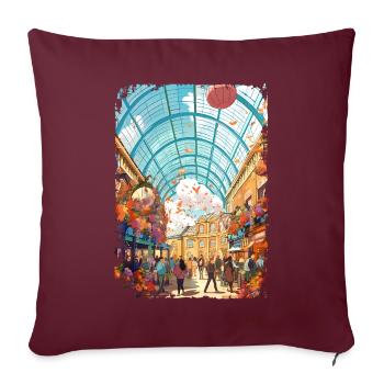 Londres - Housse de coussin décorative 45 x 45 cm - bordeaux - Devant
