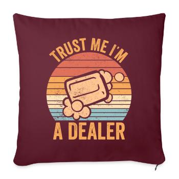 Fabricant de savon amusant - Housse de coussin décorative 45 x 45 cm - bordeaux - Devant