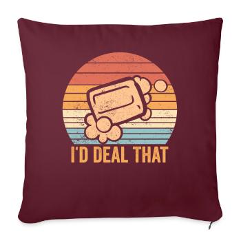 Fabricant de savon amusant - Housse de coussin décorative 45 x 45 cm - bordeaux - Devant