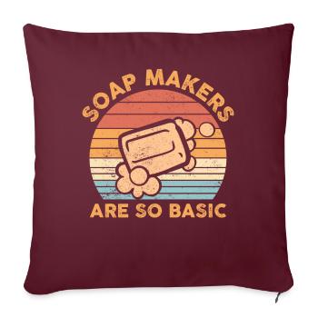 Fabricant de savon amusant - Housse de coussin décorative 45 x 45 cm - bordeaux - Devant