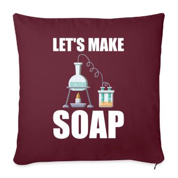 Production de savon Fabricant de savon - Housse de coussin décorative 45 x 45 cm - bordeaux - Devant