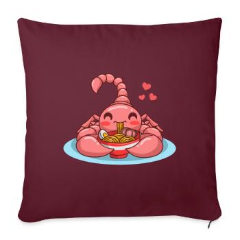 Scorpion - Housse de coussin décorative 45 x 45 cm - bordeaux - Devant