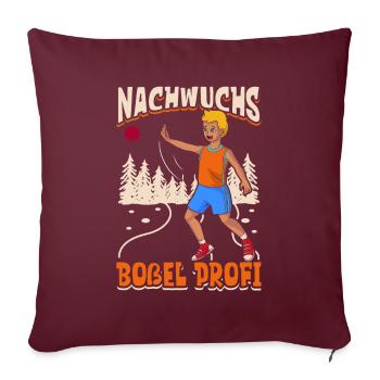 Nachwuchs Boßel Profi - Boßeln - Sofakissenbezug 45 x 45 cm - Burgunderrot - Vorne