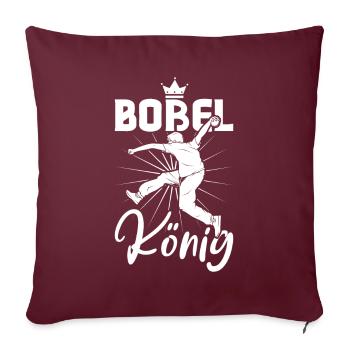 Boßel König - Boßeln - Sofakissenbezug 45 x 45 cm - Burgunderrot - Vorne