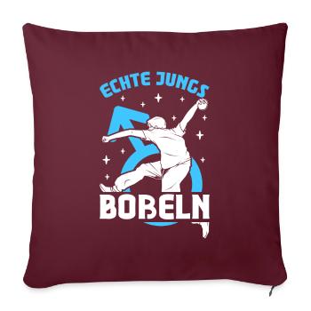 Echte Jungs Boßeln - Sofakissenbezug 45 x 45 cm - Burgunderrot - Vorne