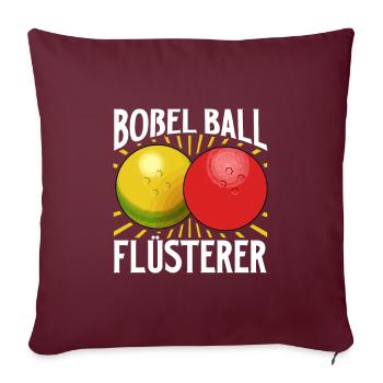 Boßel Ball Flüsterer - Boßeln - Sofakissenbezug 45 x 45 cm - Burgunderrot - Vorne