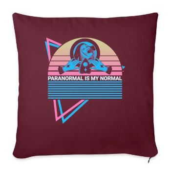 Ghost Hunt Rétro - Housse de coussin décorative 45 x 45 cm - bordeaux - Devant