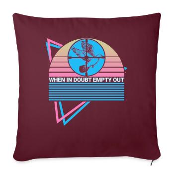 Drôle de chasse rétro - Housse de coussin décorative 45 x 45 cm - bordeaux - Devant