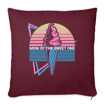 Crème glacée rétro - Housse de coussin décorative 45 x 45 cm - bordeaux - Devant