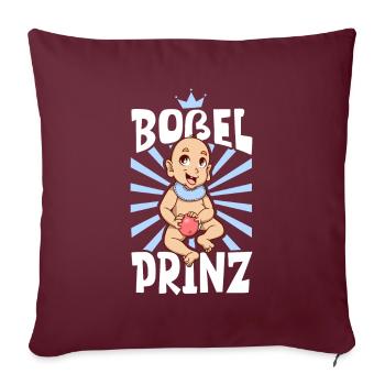 Boßel Prinz - Bosseln - Sofakissenbezug 45 x 45 cm - Burgunderrot - Vorne