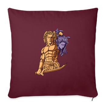 Persée et Méduse - Housse de coussin décorative 45 x 45 cm - bordeaux - Devant