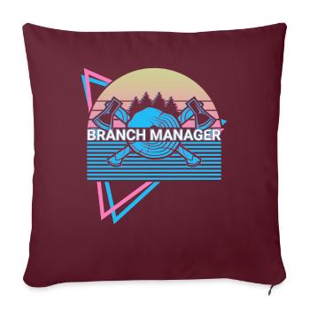 Bûcheron Menuiserie Rétro - Housse de coussin décorative 45 x 45 cm - bordeaux - Devant