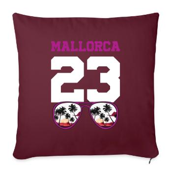 Maillot Majorque 23 2023 - Housse de coussin décorative 45 x 45 cm - bordeaux - Devant