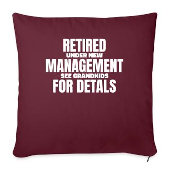 Pension de pensionné - Housse de coussin décorative 45 x 45 cm - bordeaux - Devant
