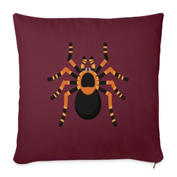 Araignée Araignée Tarentule - Housse de coussin décorative 45 x 45 cm - bordeaux - Devant