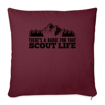 Insigne scout - Housse de coussin décorative 45 x 45 cm - bordeaux - Devant
