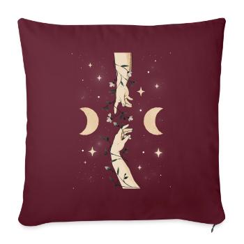 Hexenhafte Erschaffung von Adam Bohemian Celestial - Sofakissenbezug 45 x 45 cm - Burgunderrot - Vorne