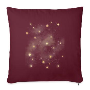 Esthétique de l’espace céleste Galaxy Stars - Housse de coussin décorative 45 x 45 cm - bordeaux - Devant