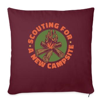 Pfadfinder Feuer - Sofakissenbezug 45 x 45 cm - Burgunderrot - Vorne