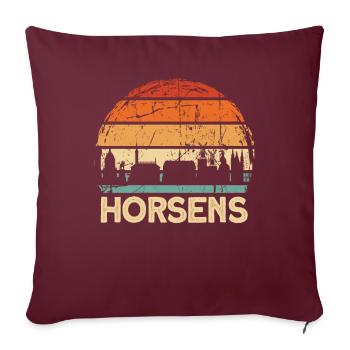 Horsens - Sofakissenbezug 45 x 45 cm - Burgunderrot - Vorne
