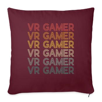 Virtual Reality VR Geschenk - Sofakissenbezug 45 x 45 cm - Burgunderrot - Vorne