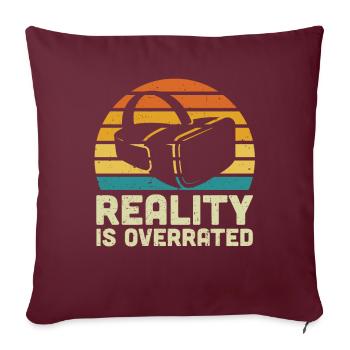 Virtual Reality VR Geschenk - Sofakissenbezug 45 x 45 cm - Burgunderrot - Vorne
