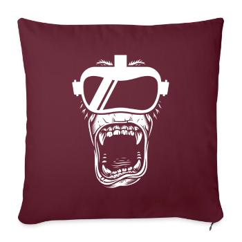 Virtual Reality VR Geschenk - Sofakissenbezug 45 x 45 cm - Burgunderrot - Vorne