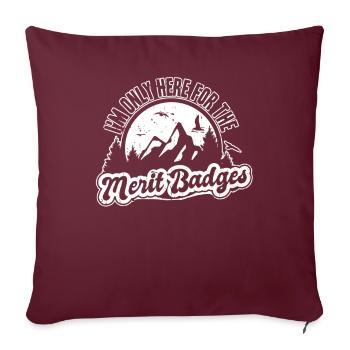 Insigne scout - Housse de coussin décorative 45 x 45 cm - bordeaux - Devant