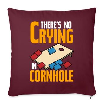 Drôle de trou de maïs - Housse de coussin décorative 45 x 45 cm - bordeaux - Devant
