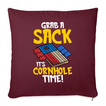 Drôle de trou de maïs - Housse de coussin décorative 45 x 45 cm - bordeaux - Devant