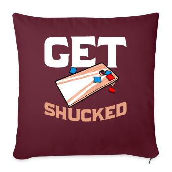 Drôle de trou de maïs Cornhole - Housse de coussin décorative 45 x 45 cm - bordeaux - Devant