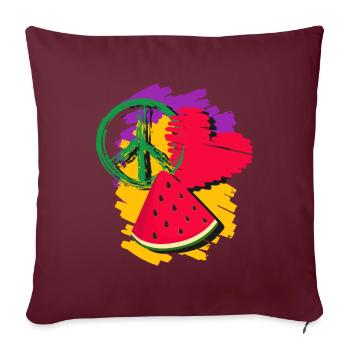 Pastèque - Housse de coussin décorative 45 x 45 cm - bordeaux - Devant