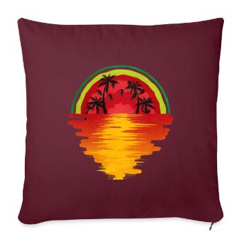 Pastèque - Housse de coussin décorative 45 x 45 cm - bordeaux - Devant
