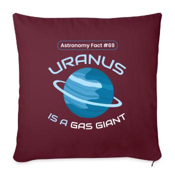 Uranus Gas Giant Planet Weltall - Sofakissenbezug 45 x 45 cm - Burgunderrot - Vorne