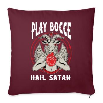 Joueur de pétanque drôle - Housse de coussin décorative 45 x 45 cm - bordeaux - Devant