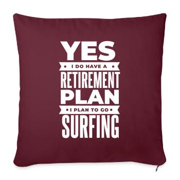 Pension de pensionné - Housse de coussin décorative 45 x 45 cm - bordeaux - Devant